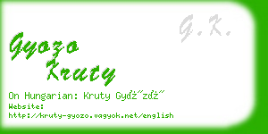 gyozo kruty business card